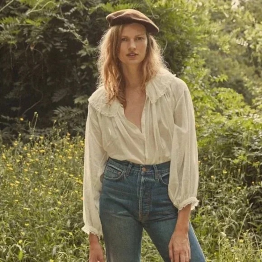 Doen Jana Blouse in Salt